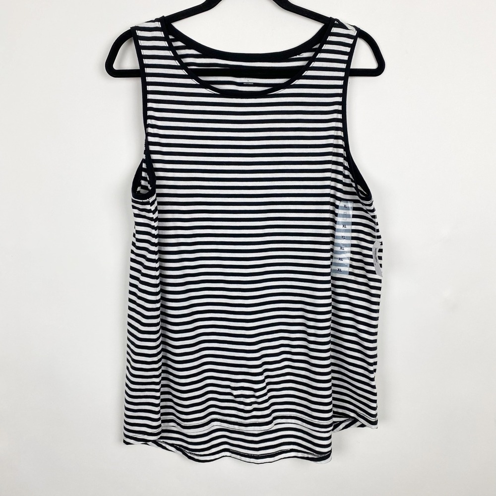 Old Navy Everywear Relaxed Striped Sleeveless Tank Top Women XL NWT